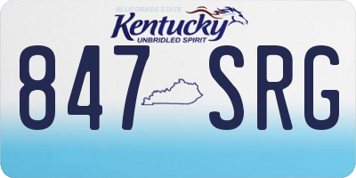 KY license plate 847SRG