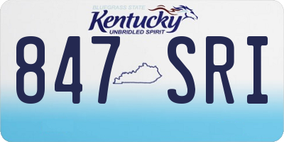 KY license plate 847SRI