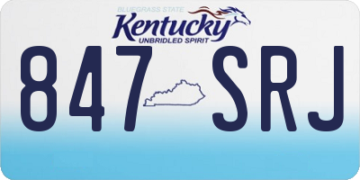KY license plate 847SRJ