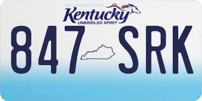KY license plate 847SRK