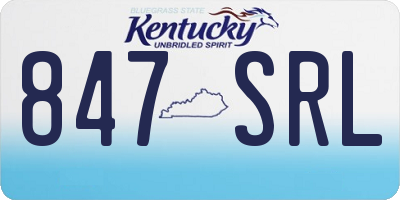 KY license plate 847SRL