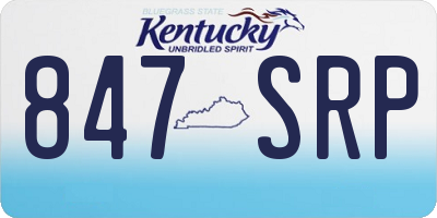 KY license plate 847SRP