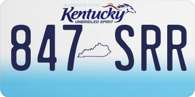 KY license plate 847SRR
