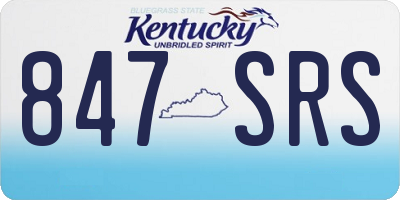 KY license plate 847SRS