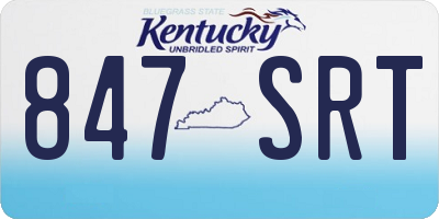 KY license plate 847SRT