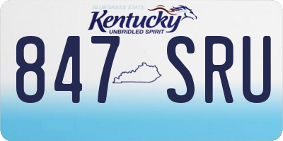 KY license plate 847SRU