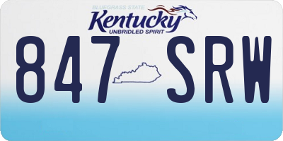 KY license plate 847SRW