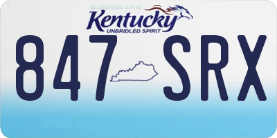 KY license plate 847SRX