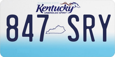 KY license plate 847SRY