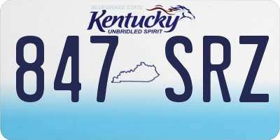 KY license plate 847SRZ