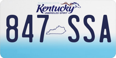 KY license plate 847SSA