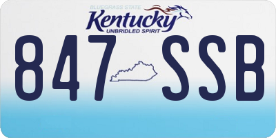 KY license plate 847SSB