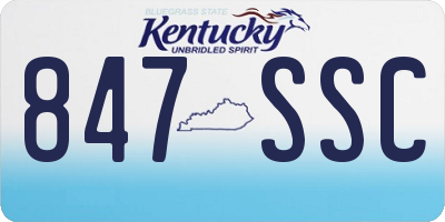 KY license plate 847SSC