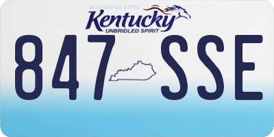 KY license plate 847SSE