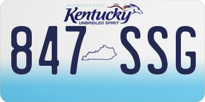 KY license plate 847SSG