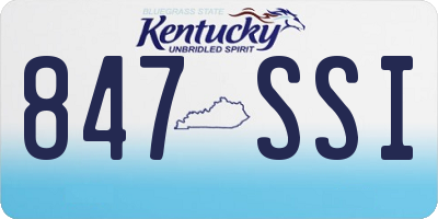 KY license plate 847SSI