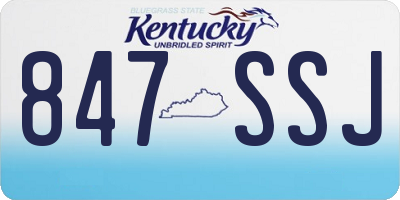 KY license plate 847SSJ