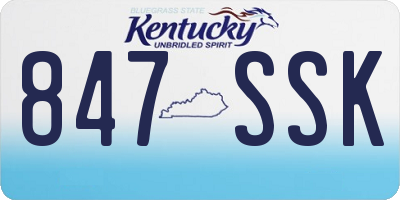 KY license plate 847SSK