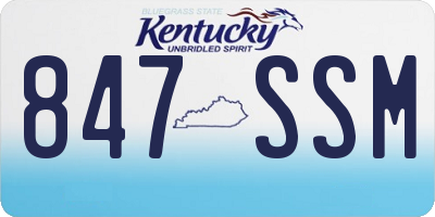 KY license plate 847SSM