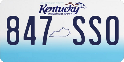 KY license plate 847SSO