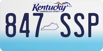 KY license plate 847SSP