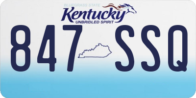 KY license plate 847SSQ