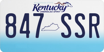 KY license plate 847SSR