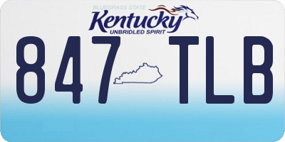 KY license plate 847TLB