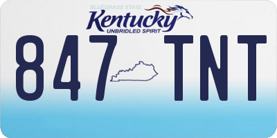 KY license plate 847TNT
