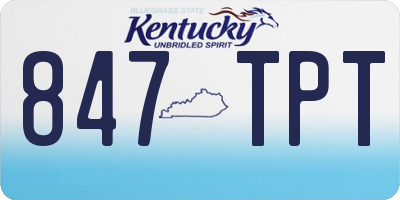 KY license plate 847TPT