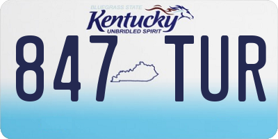 KY license plate 847TUR
