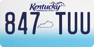 KY license plate 847TUU