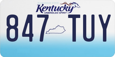 KY license plate 847TUY