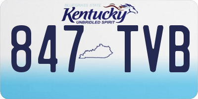 KY license plate 847TVB