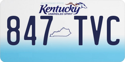 KY license plate 847TVC