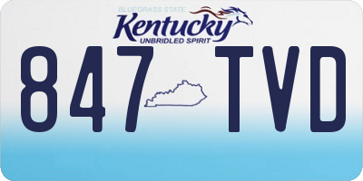 KY license plate 847TVD