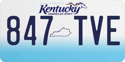 KY license plate 847TVE