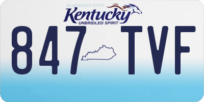 KY license plate 847TVF