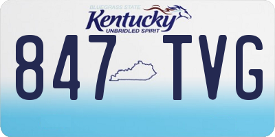 KY license plate 847TVG