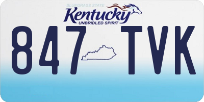 KY license plate 847TVK