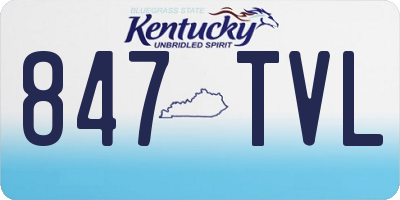 KY license plate 847TVL