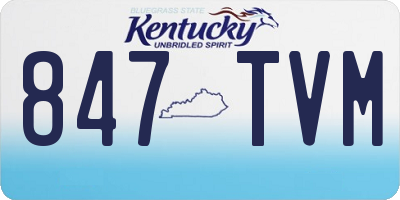 KY license plate 847TVM