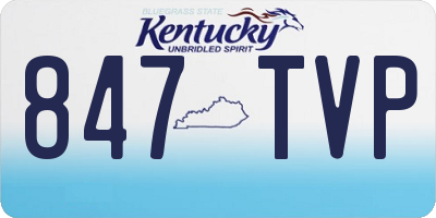 KY license plate 847TVP