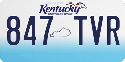 KY license plate 847TVR
