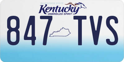 KY license plate 847TVS