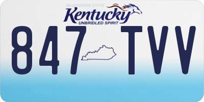 KY license plate 847TVV