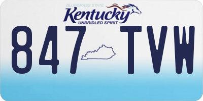 KY license plate 847TVW