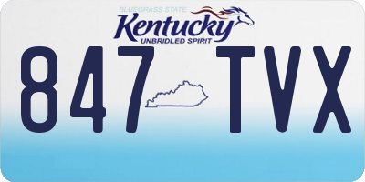 KY license plate 847TVX