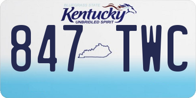 KY license plate 847TWC