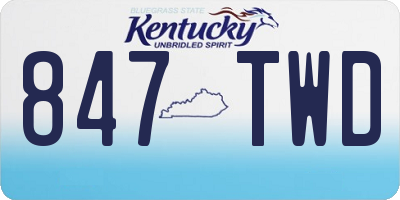 KY license plate 847TWD